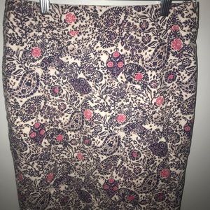 Floral pencil skirt
